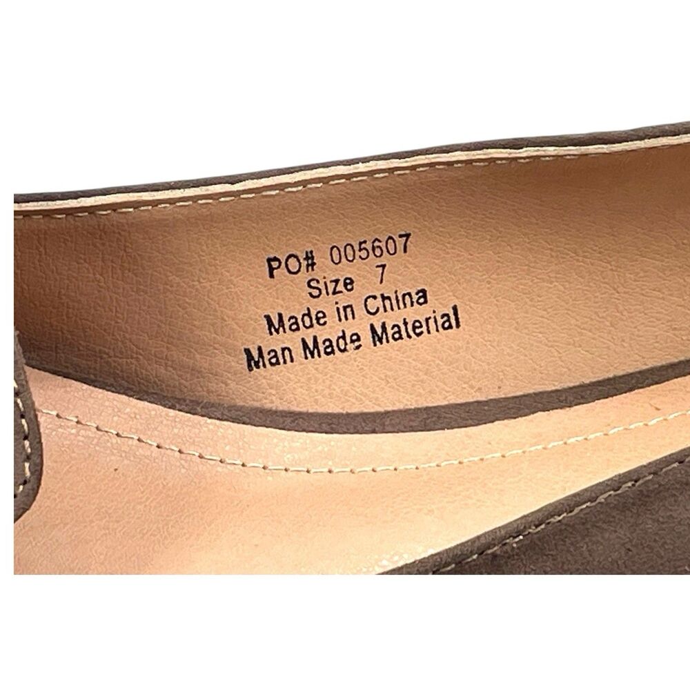 Women’s Brown Pointed Toe Woven Detail Flats Size 7 - Picture 8 of 8